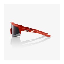 Gafas 100% Speedcraft XS rojo con lentes espejadas gris