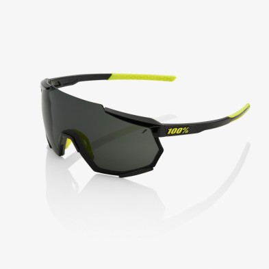 Gafas 100% Racetrap 3.0 negro amarillo con lentes Smoke negro 100% cycling