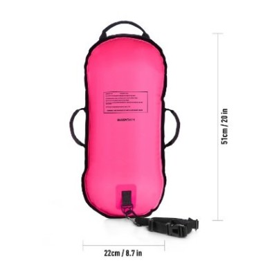 Boya de seguridad Buddyswim agua abiertas Ultralight CSW (rosa)