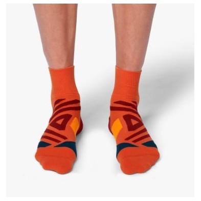 Calcetines On Running Mid Sock Hombre (Rust/navy)