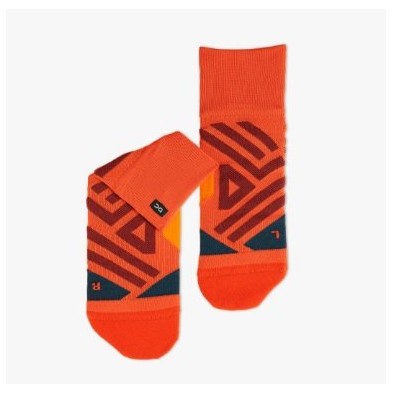 Calcetines On Running Mid Sock Hombre (Rust/navy)