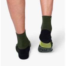 Calcetines On Running Mid Sock Hombre (Jungle/lime)