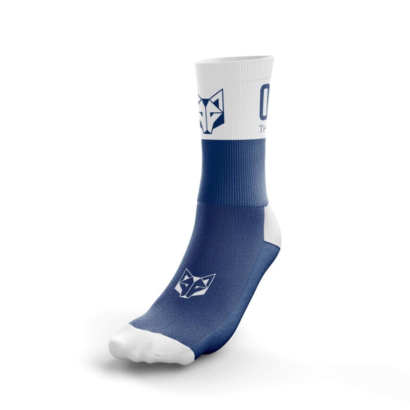 Calcetines Multi-Sport Otso Medium Cut Azul Electrico/Blanco