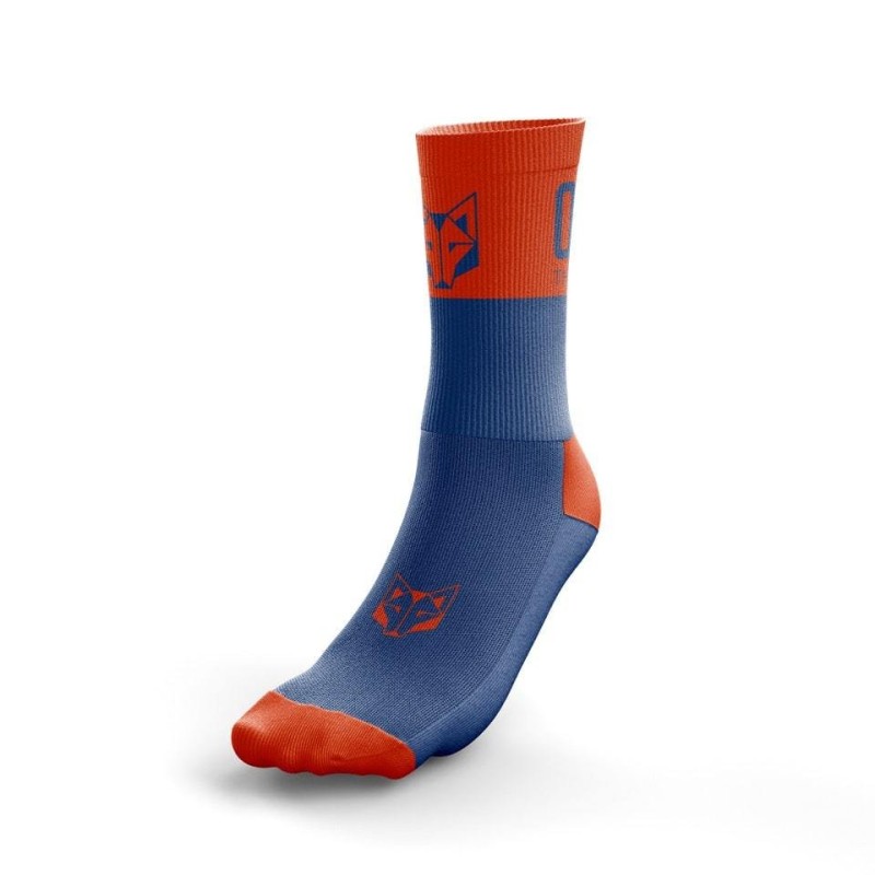 Calcetines Multideporte Medium Navy Blue / Fluor Orange
