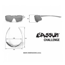 Gafas Eassun de Ciclismo Challenge (matt black-red revo)