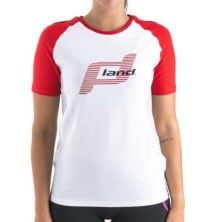Camiseta Land M/Corta Trail Mujer - Elegance (blanco-rojo)