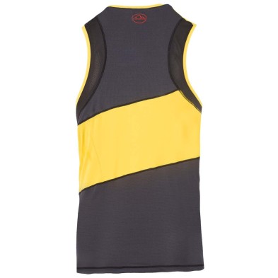 Camiseta La Sportiva Track sin mangas negro amarillo