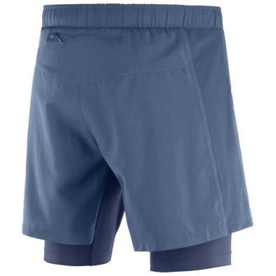 Pantalón corto Salomon Agile Twinskin 2 en 1 azul