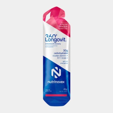 Nutrinovex Gel energético Longovit 360º Gel - Frutos del bosque