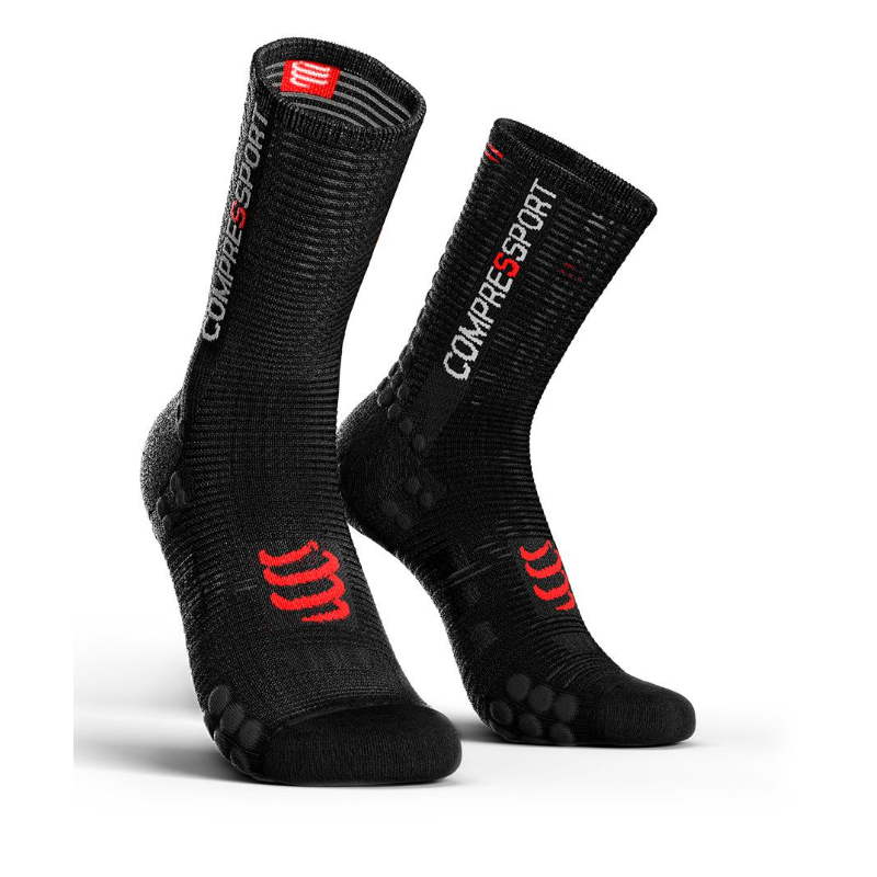 Calcetines Compressport Pro Racing Socks Flash negro gris
