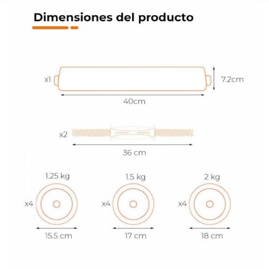 Xiaomi Fed Kit mancuernas V2+ Barra + Pesa rusa 20 kg