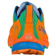 Zapatillas La Sportiva Jackal Hombre naranja azul verde detrás