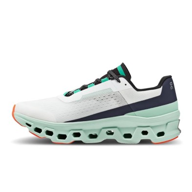 Zapatillas On Running Cloudmonster hombre blanco creek lateral