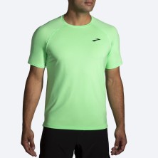 Camiseta manga corta Brooks Atmosphere hombre verde neón