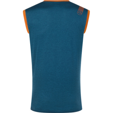 Camiseta sin mangas Tracer Tank hombre Lime Punch/Storm Blue La Sportiva parte trasera