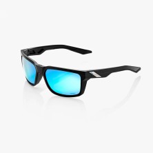 Gafas 100% Daze negras con lente azul espejo