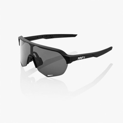 Gafas 100% S2 Soft Tact negra con lente ahumada