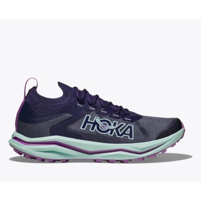 Zapatillas Hoka Zinal 2 mujer morado verde turquesa logo