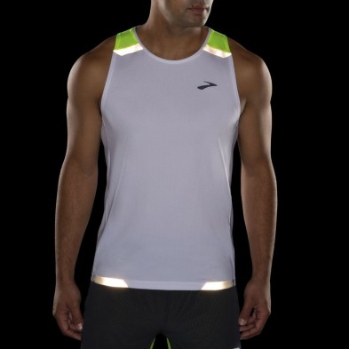 Camiseta sin mangas Brooks Run Visible Tank hombre fluorescente y reflectante