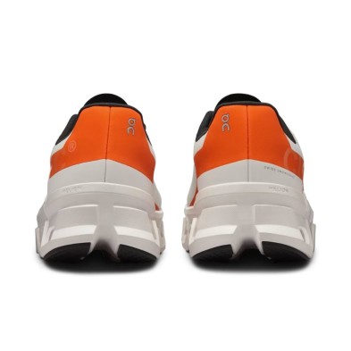 Zapatillas On-Running Cloudmonster hombre Undyed-White/Flame talones