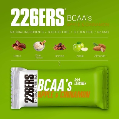 Barrita 226ers endurance fuel BCAA manzana canela ingredientes