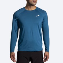 Camiseta manga larga Brooks Atmosphere 2.0 hombre azul oceano
