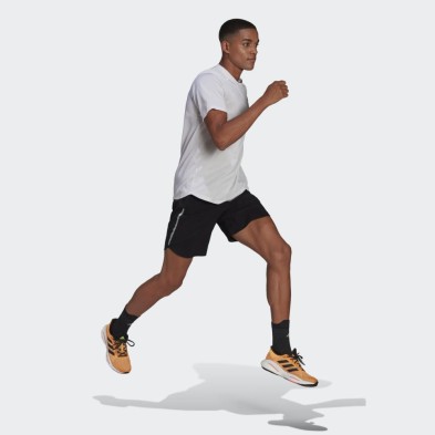 Pantalón corto Adidas Designed for running 5" hombre black corriendo