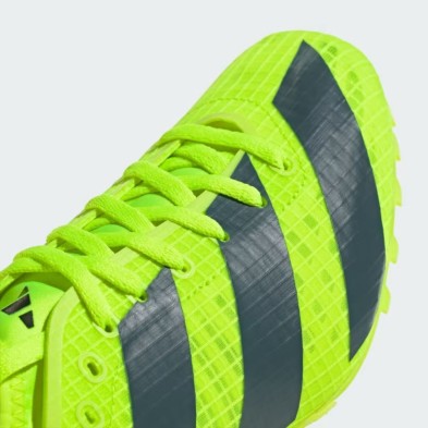 Zapatillas atletismo Adidas Sprintstar Lucid Lemon detalle cordones