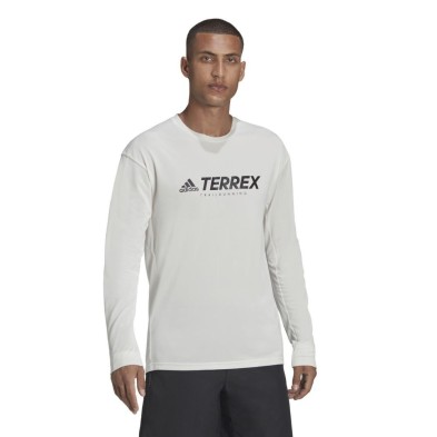 Camiseta manga larga Adidas Terrex TX Primeblue Non-dyed hombre blanca modelo