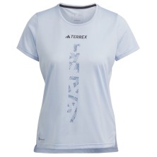 Camiseta manga corta Adidas Terrex Agravic Trail Running mujer azul