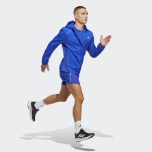 Pantalón corto Adidas Designed 4 Running 5" hombre azul en acción