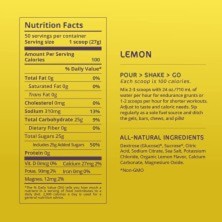 Endurance Fuel 1350g limon Tailwind Nutrition tabla nutricional