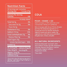 Tailwind nutrition Endurance Fuel 1350g Colorado cola con cafeina tabla nutricional