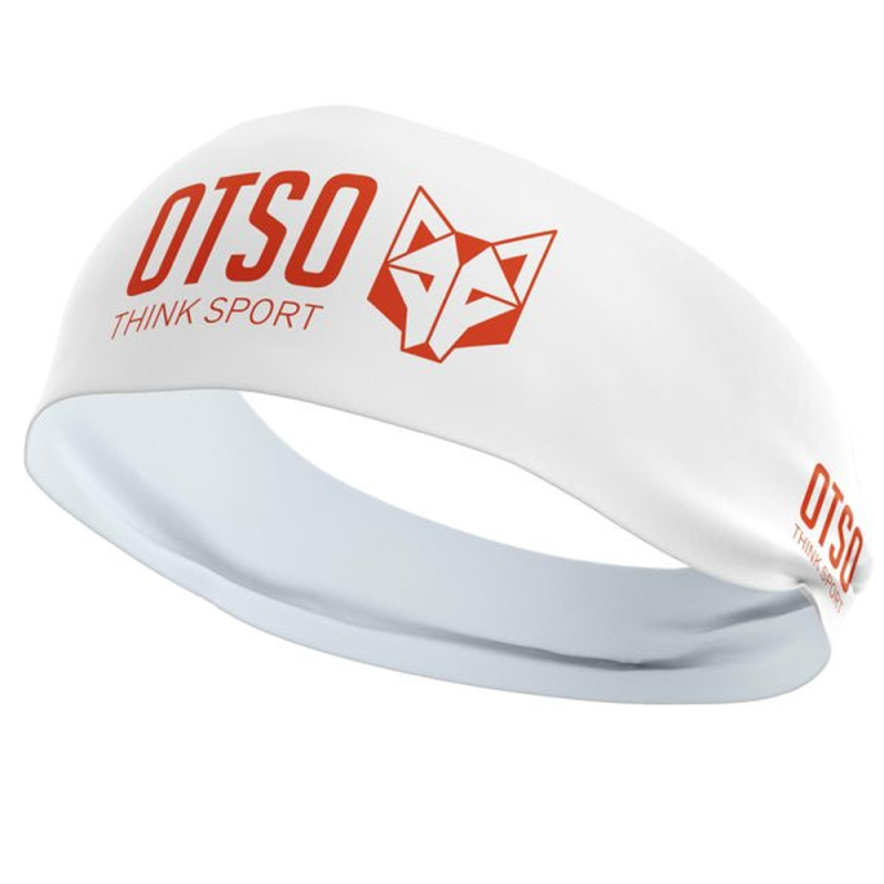 Headband White/FLUO ORANGE 10 cm Otso