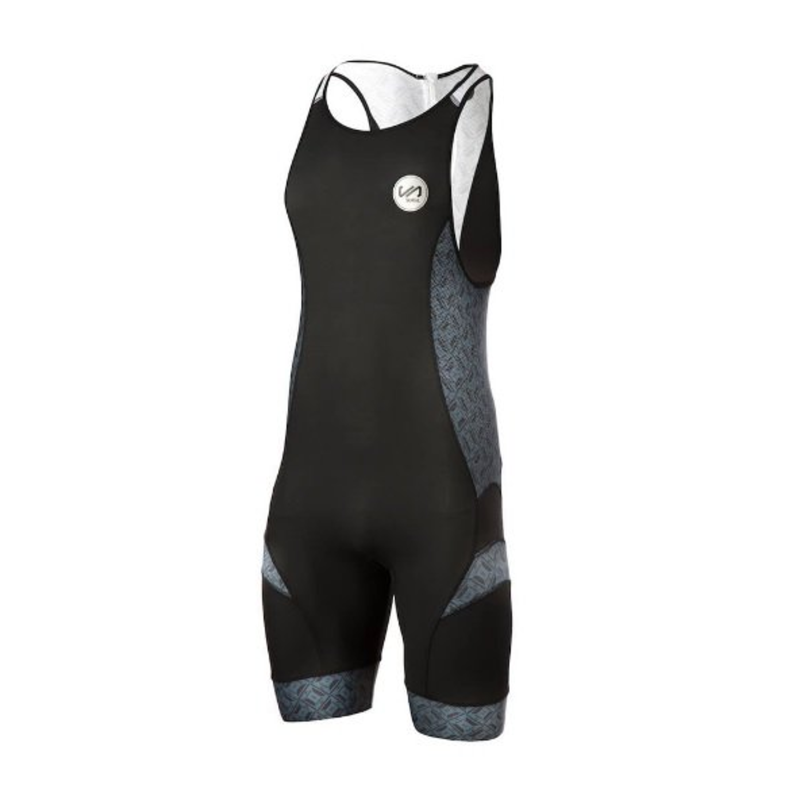 Traje Triatlón Sural S/Mangas PREMIUM AIRFLOW - negro/gris