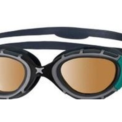 Gafas de natación Predator flex polarized ultra negra verde