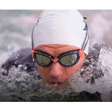 Gafas de natación Predator titanium mirror roja gris