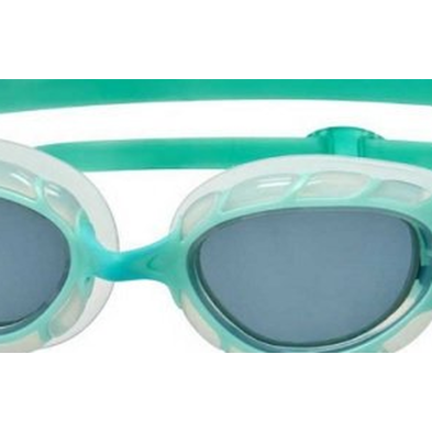 Gafas de natación Predator - turquesa blanco/cristal oscuro negro