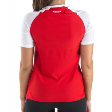 Camiseta M/Corta Trail Mujer - Elegance (rojo-blanco)