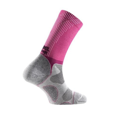 Calcetines Gravity Mujer gris claro/rosa