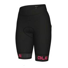 Culote sin tirantes Alé Traguardo negro logo lila mujer