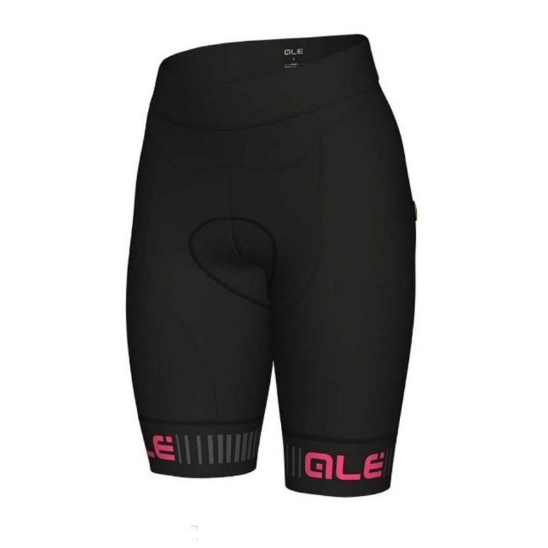 Culote sin tirantes Alé Traguardo negro logo lila mujer