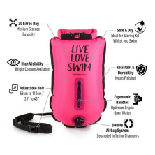 Boya de seguridad agua abiertas LLS 20L rosa natación Rosa BUDDY SPORT
