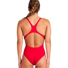 Bañador de natación Arena Team Swim Pro Solid Rojo espalda