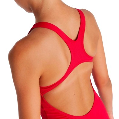 Bañador niña Arena Team Swim Pro Solid Red detalle espalda