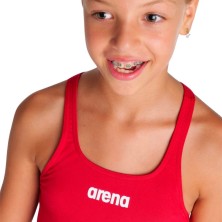 Bañador niña Arena Team Swim Pro Solid Red/White