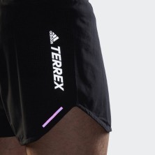 Pantalón corto Adidas Terrex Agravic PRO Short hombre negro detalles reflectantes