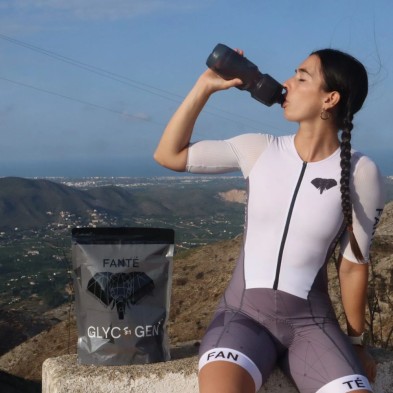Recovery drink Fanté Glycogen cacao preparación