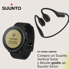 Reloj Deportivo GPS Suunto Vertical Steel Solar All Black + REGALO Auriculares Sonic negro