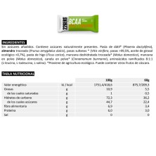 Barrita 226ers endurance Fuel BCAA'S manzana canela tabla nutricional